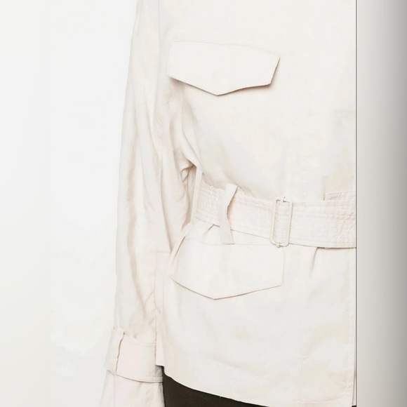 NWT Vince Linen Notched Lapels Short Belted Trench Jacket - Picture 8 of 10